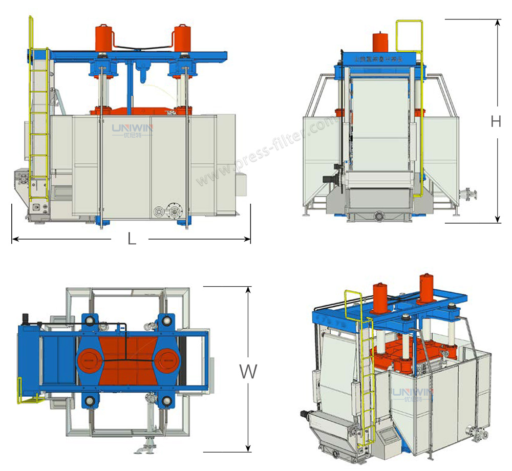 vertical filter press drawing