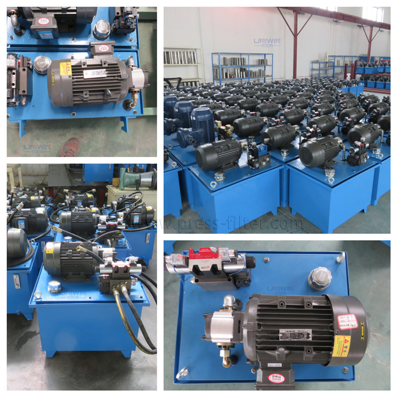 Filter press hydraulic station