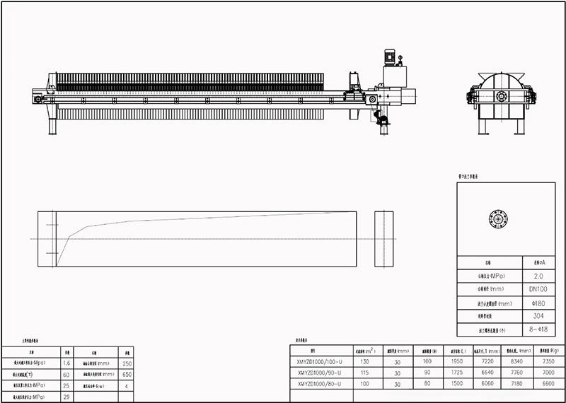 filter press drawing