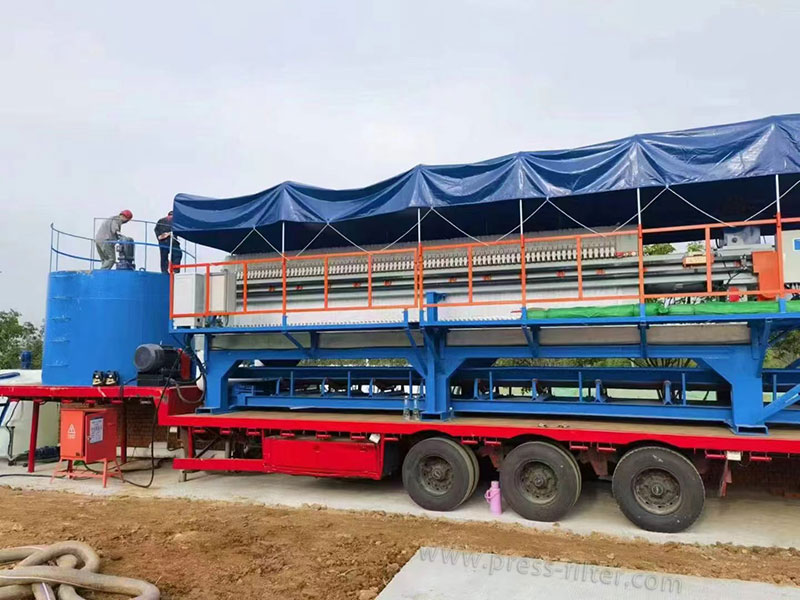 automatic mobile filter press application