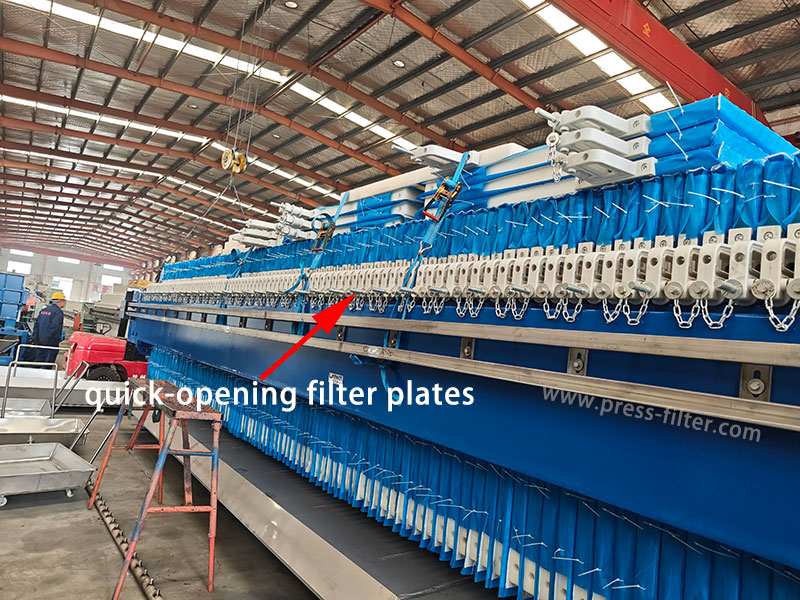 quick opening filter plates